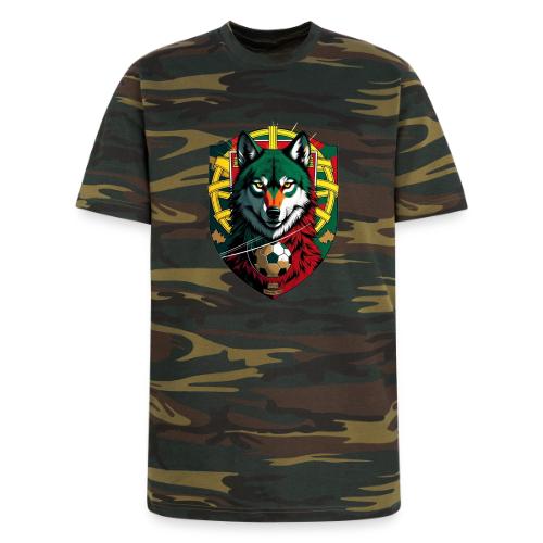 Portugal Iberian Wolf Soccer T Shirt,Football Gift - Unisex Camo Tee