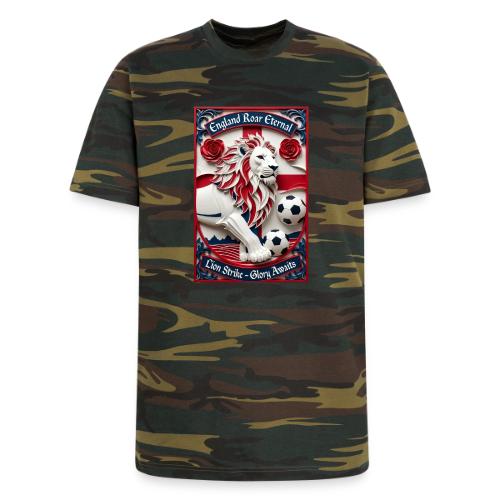 England Lion Soccer T Shirt, Football Pride Gift - Unisex Camo Tee