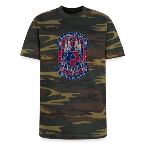 Barcelona Red Heritage T Shirt, Barsa fan Gift - Unisex Camo Tee
