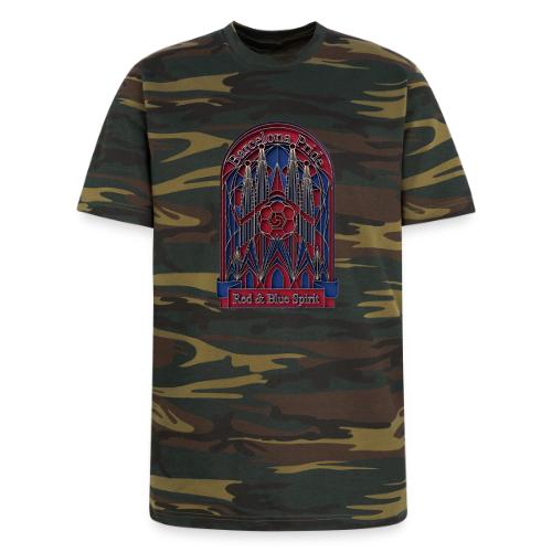 Barcelona Scarlet Pride T Shirt, Vibrant City Gift - Unisex Camo Tee