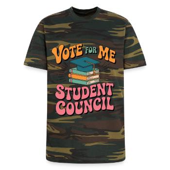 STUDENT COUNCIL SHIRT - Unisex Camo Tee - green camo - Front