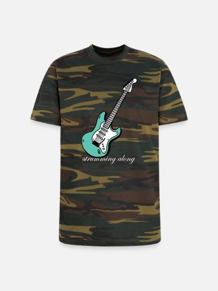 Strumming_Along - Unisex Camo Tee - green camo