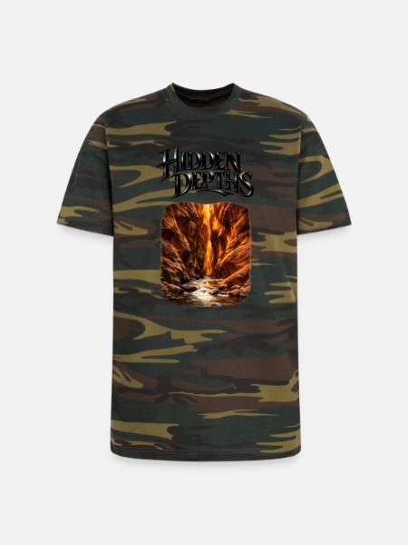 Hidden Depths Canyon Glow - Unisex Camo Tee - green camo