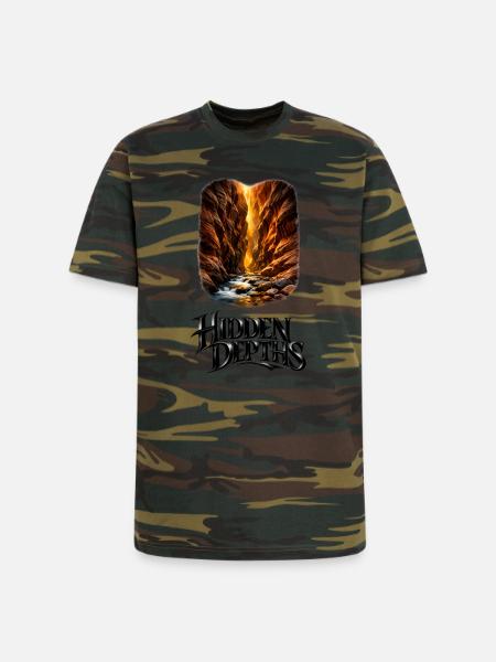 Hidden Depths Canyon Glow - Unisex Camo Tee - green camo