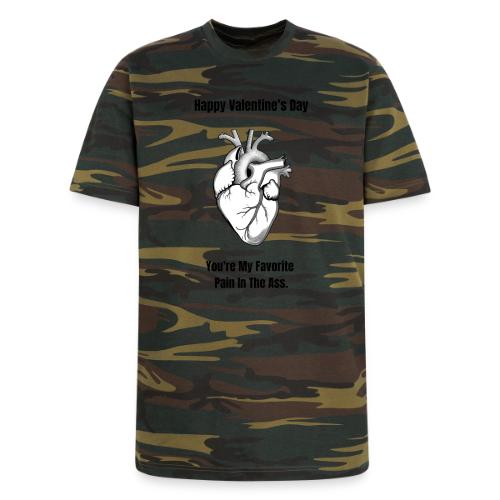 I'm Glad I Swiped Right T-Shirt | Funny Valentine - Unisex Camo Tee