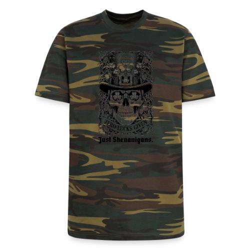 Salty Shamrock Skull T-Shirt - Unisex Camo Tee
