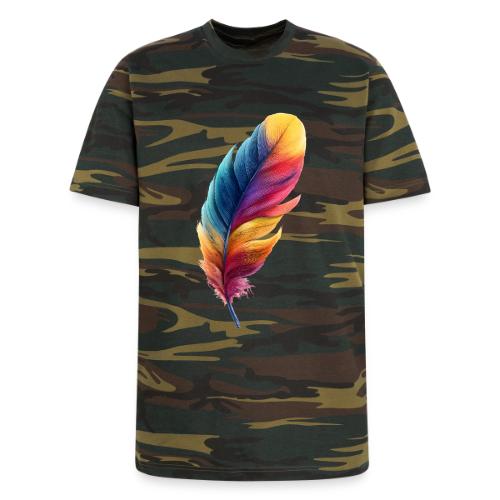 Rainbow Flight Feather - Unisex Camo Tee