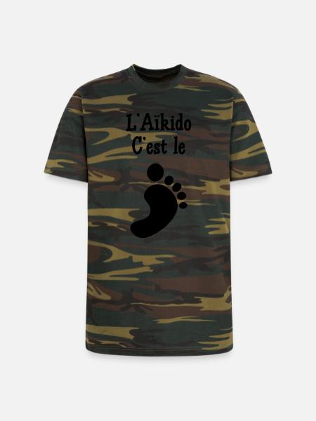 Aikido is the Foot - Unisex Camo Tee - green camo