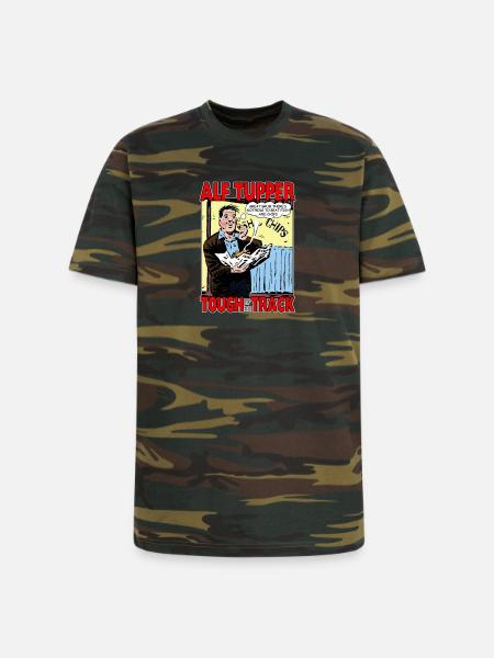 Alf Tupper Tough of the Track Comic Fish & Chips - Unisex Camo Tee - green camo