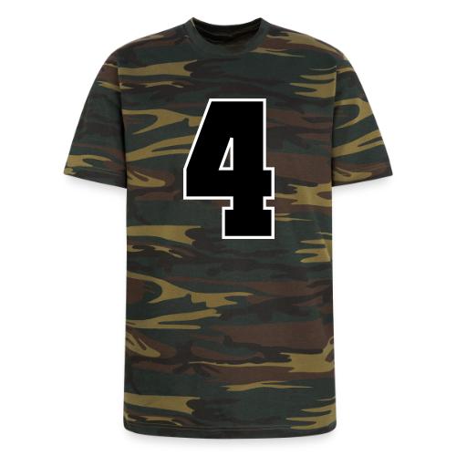 Varsity Number 4 College Style - Unisex Camo Tee