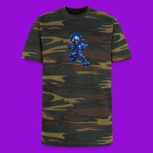 Angry Blue Alien - Unisex Camo Tee