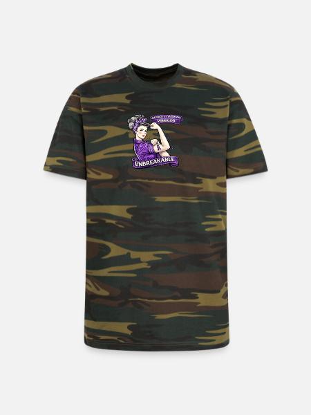 Unbreakable Sjögren's Warrior - Unisex Camo Tee - green camo