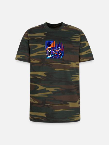 Night Ride Neon City - Unisex Camo Tee - green camo