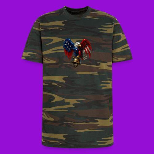 American Flag Bald Eagle - Helmet - Unisex Camo Tee