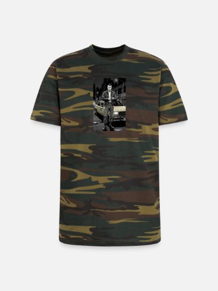 Noir Punk Taxi Driver - Unisex Camo Tee - green camo