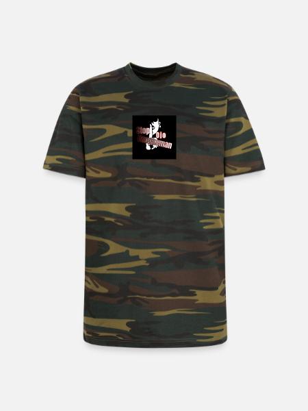 Stop Cangkeman Poster - Unisex Camo Tee - green camo