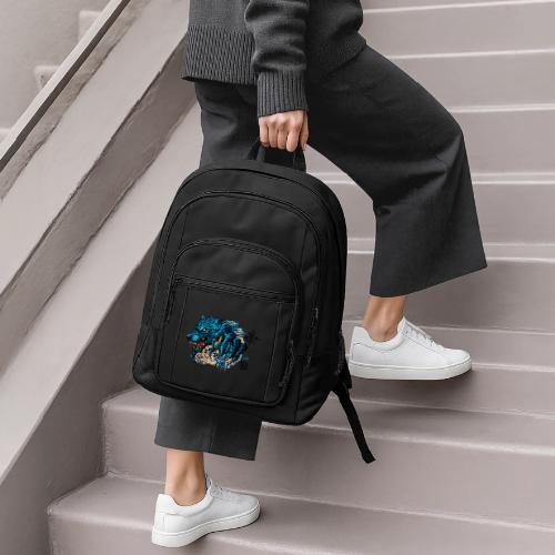 Blue Wolf Graffiti Street Art - Basic Backpack