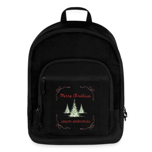 Beautiful Green Christmas Tree Graphic - Basic Backpack