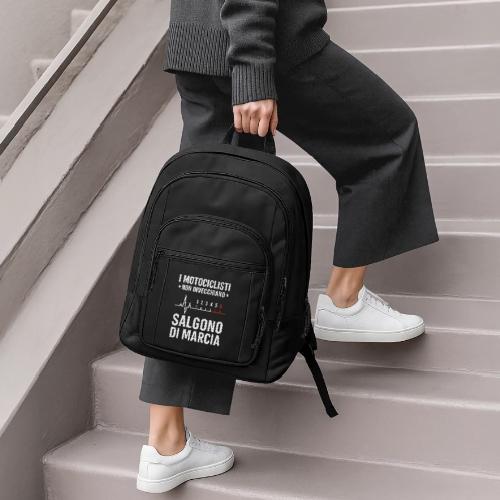 Motorcyclists Never Age Heartbeat Design - Basic Backpack