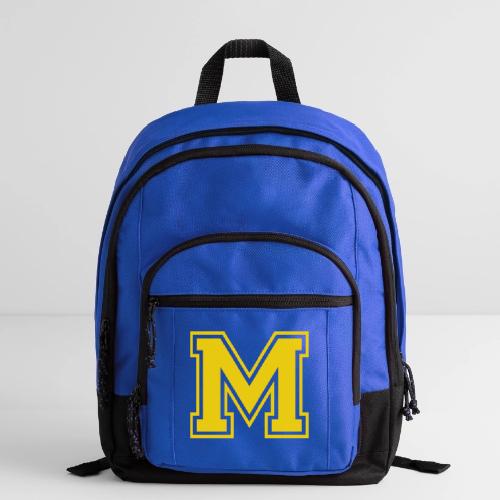 Letter M – Capital Athletic Alphabet Monogram - Basic Backpack