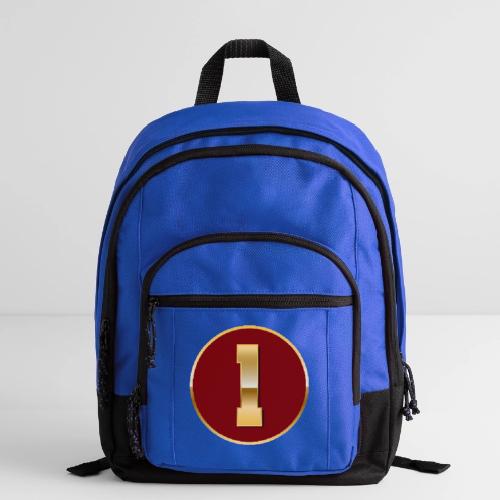 Number 1 in Gold Varsity Font - Basic Backpack