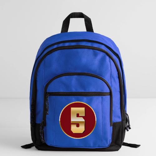 Number 5 in Gold Varsity Font - Basic Backpack