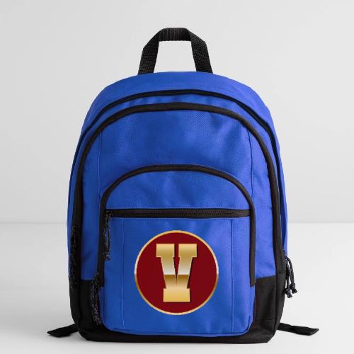 Letter V – Capital Varsity Alphabet Monogram - Basic Backpack