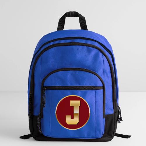 Letter J – Capital Varsity Alphabet Monogram - Basic Backpack