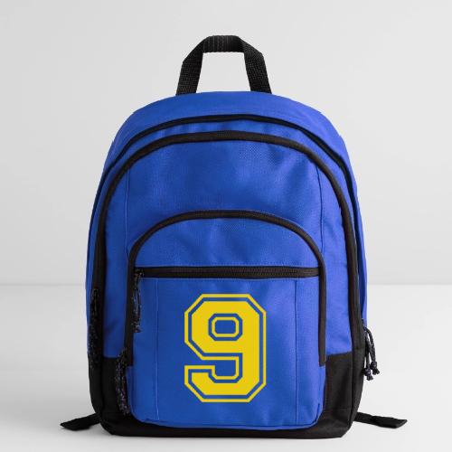 Number 9 in a classic athletic collegiate font - Basic Backpack