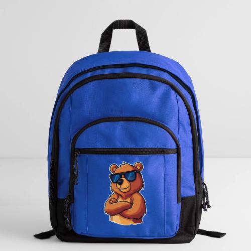 Cool Bear Sunglasses Cartoon Design - Basic Backpack