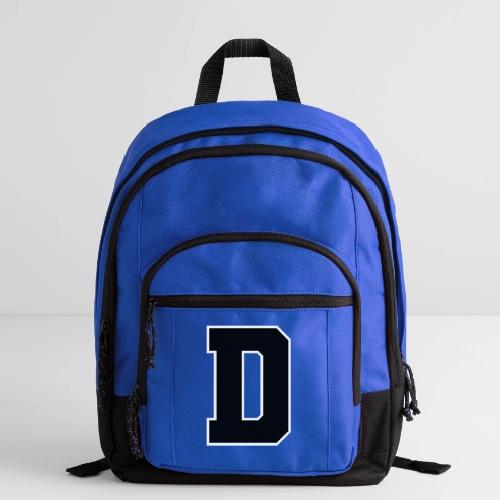 Varsity Letter D Athletic Alphabet Design - Basic Backpack