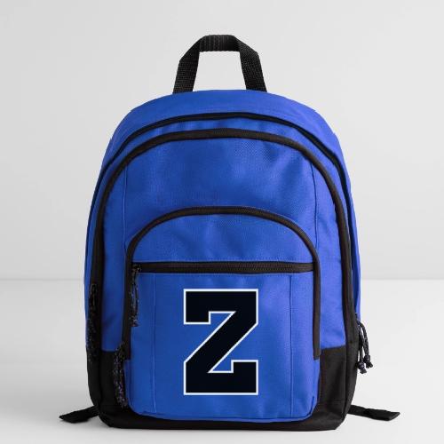 Varsity Letter Z Athletic Font Design - Basic Backpack