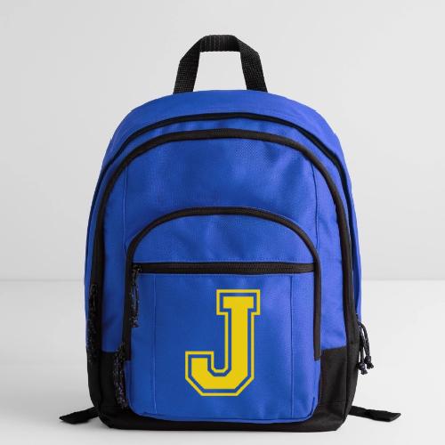 Letter J – Capital Athletic Alphabet Monogram - Basic Backpack
