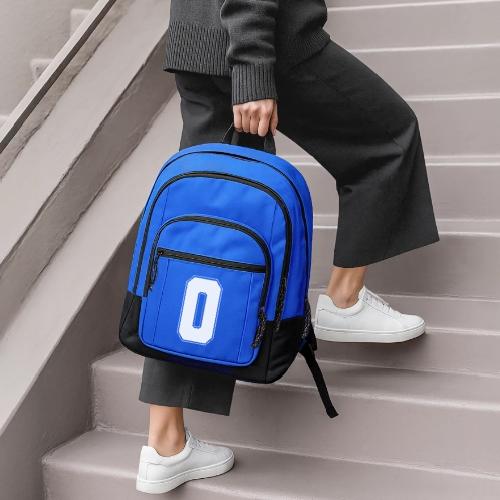 White Letter O – Varsity Alphabet Monogram - Basic Backpack