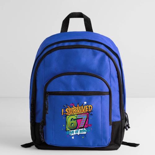 I Survived 67 Days of School T-Shirt – Funny Teach - Basic Backpack