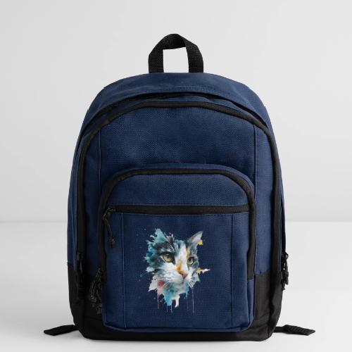 Watercolor cat face - Basic Backpack