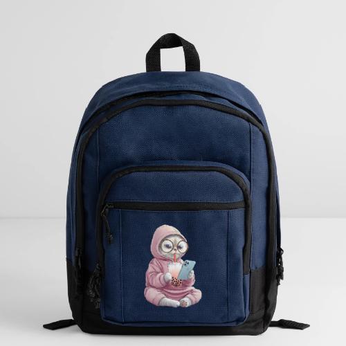 Cool Cat Bubble Tea Cartoon Design - Basic Backpack