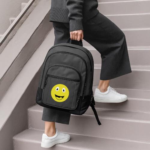 Yellow Happy Face Print - Basic Backpack
