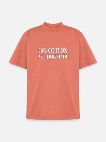 Dog Hair Cotton Blend Tee - Unisex Garment Dyed T-Shirt - peach