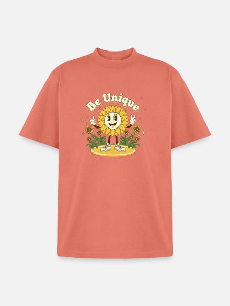 Be Unique Sunflower Hero - Unisex Garment Dyed T-Shirt - peach