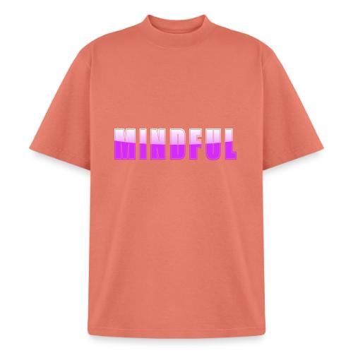 Mindful Typography Minimalist Design - Heavyweight Washed Unisex T-Shirt