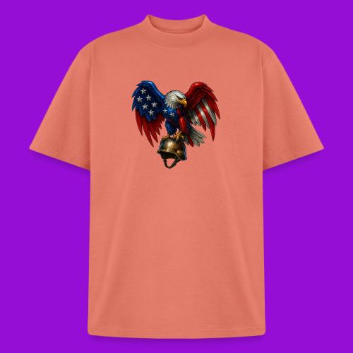 American Flag Bald Eagle - Helmet - Heavyweight Washed Unisex T-Shirt
