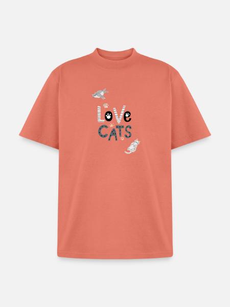 cat lovers - Unisex Garment Dyed T-Shirt - peach