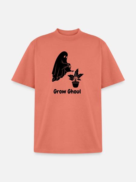 Grow Ghoul - Unisex Garment Dyed T-Shirt - peach