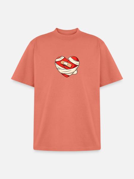Healing Heart - Unisex Garment Dyed T-Shirt - peach