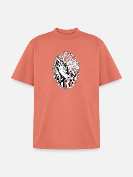 Thoughts and Prayers - Unisex Garment Dyed T-Shirt - peach