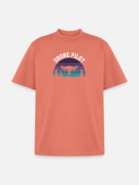 Drone Pilot - Unisex Garment Dyed T-Shirt - peach