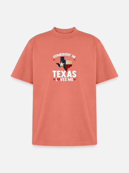 Somebody in Texas Loves Me - Unisex Garment Dyed T-Shirt - peach