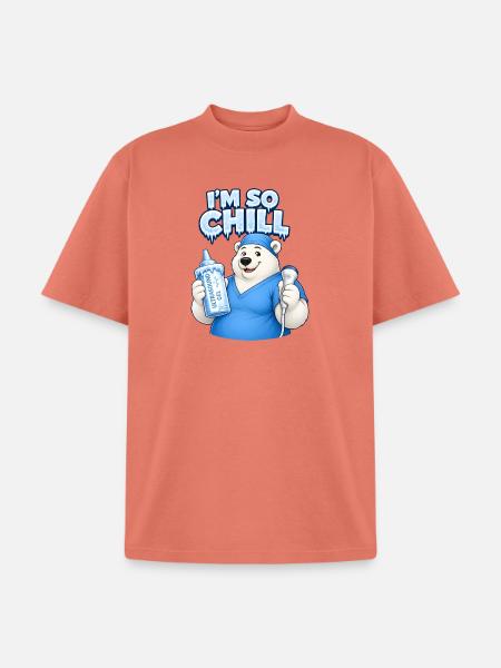 sonographers are so chill - Unisex Garment Dyed T-Shirt - peach