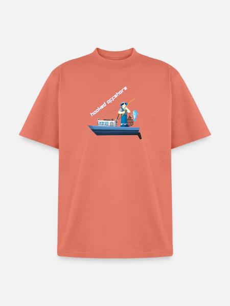 Hooked_Offshore - Unisex Garment Dyed T-Shirt - peach